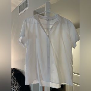Uniqlo Flowy Collared Blouse